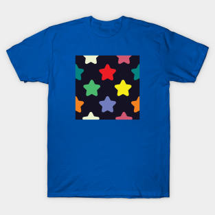 Colorful Starry Star Pattern T-Shirt